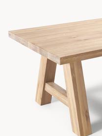 Eettafel Ashton van eikenhout, verschillende formaten, Massief eikenhout, geolied
100% hout uit duurzame bosbouw

Dit product is gemaakt van duurzaam geproduceerd, FSC®-gecertificeerd hout., Licht eikenhout geolied, B 220 x D 100 cm