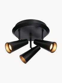 Faretti da soffitto in metallo Crest, Metallo rivestito, Nero, Ø 36 x Alt. 20 cm