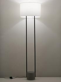 Lampadaire avec pied en béton Pipero, Blanc, gris, Ø 45 x haut. 161 cm