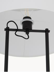 Stehlampe Pipero mit Betonfuss, Lampenschirm: Textil, Gestell: Metall, pulverbeschichtet, Grau, Weiss, H 161 cm