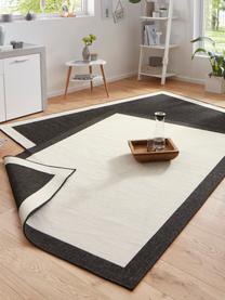 In- & Outdoor-Wendeteppich Panama, 100 % Polypropylen, Off White, Schwarz, B 80 x L 150 cm (Grösse XS)