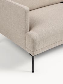 Kleines Ecksofa Fluente, Bezug: 100 % Polyester Der strap, Gestell: Massives Kiefernholz, Bir, Füße: Metall, pulverbeschichtet, Webstoff Beige, B 198 x T 152 cm, Eckteil links