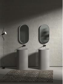 Miroir mural LED ovale Avior, Noir, larg. 45 x haut. 90 cm