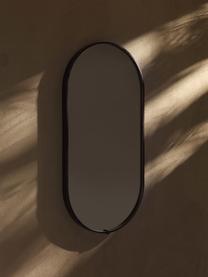 Nástenné oválne zrkadlo s LED-osvetlením Avior, Čierna, Š 45 x V 90 cm