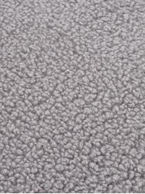 Housse de coussin rectangulaire tissu peluche gris clair Mille, 100 % polyester (tissu peluche), Gris clair, larg. 30 x long. 50 cm