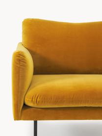 Fauteuil en velours Moby, Velours jaune moutarde, larg. 90 x prof. 90 cm