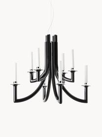 Kroonluchter Khan, Lamp: kunststof, Glanzend zwart, Ø 77 x H 61 cm