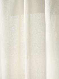 Rideaux semi-transparents avec coulisses supérieures Harmony, 2 pièces, 100 % pur lin, Blanc cassé, larg. 140 x long. 260 cm