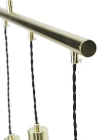 Grosse Pendelleuchte Pole in Gold, Baldachin: Stahl, vermessingt, Messingfarben, 135 x 92 cm