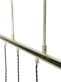 Grosse Pendelleuchte Pole in Gold, Baldachin: Stahl, vermessingt, Messingfarben, 135 x 92 cm