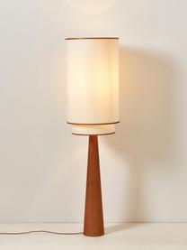 Lampadaire Faro, Blanc cassé, bois foncé laqué, haut. 152 cm