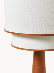 Lampadaire Faro, Blanc cassé, bois foncé laqué, haut. 152 cm