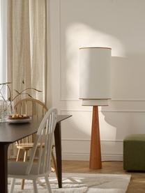 Lampadaire Faro, Blanc cassé, bois foncé laqué, haut. 152 cm