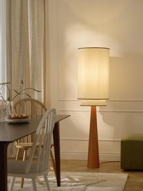 Lampadaire Faro, Blanc cassé, bois foncé laqué, haut. 152 cm