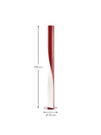 Lampa podłogowa z funkcją przyciemniania Evita, Stelaż: techopolimer, metal powle, Czerwony, W 190 cm