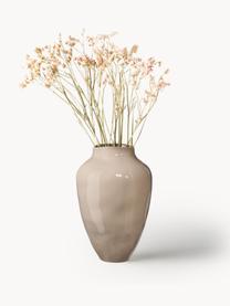 Vase artisanal Latona, haut. 41 cm, Grès cérame, Beige, haute brillance, Ø 27 x haut. 41 cm