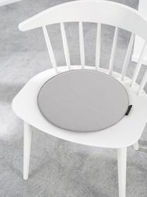 Galette de chaise ronde Luis, 2 pièces, 100 % polyester, Gris, Ø 37 cm