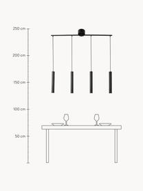 Závěsné svítidlo Vico, Černá, Š 116 cm, V 40 cm