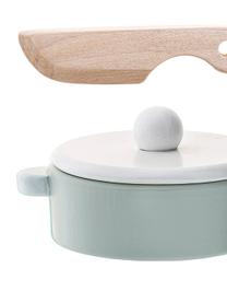 Accessoires cuisine enfant Cooking, 5 élém., MDF (panneau en fibres de bois à densité moyenne), Bois Schima, Bleu, Lot de différentes tailles