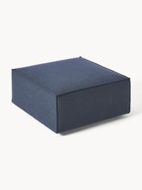 Sofa-Hocker Lennon, Bezug: 100 % Polyester Der strap, Gestell: Massives Kiefernholz, Spe, Webstoff Dunkelblau, B 88 x T 88 cm