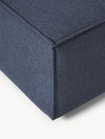 Sofa-Hocker Lennon, Bezug: 100 % Polyester Der strap, Gestell: Massives Kiefernholz, Spe, Webstoff Dunkelblau, B 88 x T 88 cm