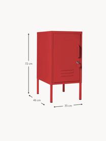 Szafka nocna z metalu The Shorty, Stal malowana proszkowo, Czerwony, S 35 x H 72 cm