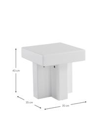 Mesa auxiliar Crozz, Tablero de fibras de densidad media (MDF) pintado, Madera pintada en blanco, B 40 x H 58 cm