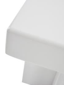 Tavolino Crozz, Pannello di fibra a media densità (MDF) laccato, Bianco, Larg. 40 x Alt. 58 cm