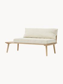 Kinder-Loungesofa Saga aus Buchenholz, Bezug: 100 % Baumwolle, Gestell: Buchenholz Dieses Produkt, Webstoff Hellbeige, Buchenholz, B 90 x T 44 cm