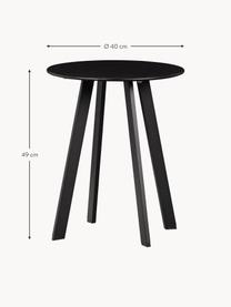 Table d'appoint de jardin Fer, Métal, enduit, Noir, Ø 40 x haut. 49 cm