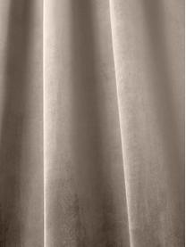 Rideaux occultants en velours avec œillets Rush, 2 pièces, 100% polyester (recyclé), certifié GRS, Taupe, larg. 135 x long. 260 cm