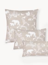 Flanell-Kopfkissenbezug Animal Toile, Webart: Flanell Flanell ist ein k, Beige, gemustert, B 40 x L 80 cm