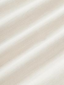 Housse de couette en coton délavé avec rayures Caspian, Beige, blanc cassé, larg. 200 x long. 200 cm