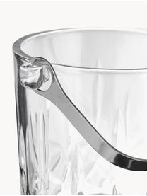 Kleiner Eiseimer Harvey mit Eiszange und Kristallrelief, Glas, Transparent, Ø 13 x H 14 cm