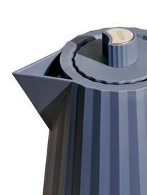 Rychlovarná konvice se strukturovaným povrchem Plissé, 1,7 l, Termoplastická pryskyřice, Šedomodrá, Š 21 cm, V 29 cm