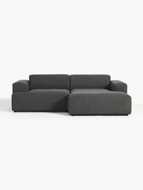 Ecksofa Melva (3-Sitzer), Bezug: 100 % Polyester Der strap, Gestell: Massives Kiefern- und Fic, Webstoff Anthrazit, B 238 x T 143 cm, Eckteil links