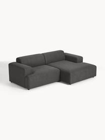 Ecksofa Melva (3-Sitzer), Bezug: 100 % Polyester Der strap, Gestell: Massives Kiefern- und Fic, Webstoff Anthrazit, B 238 x T 143 cm, Eckteil links