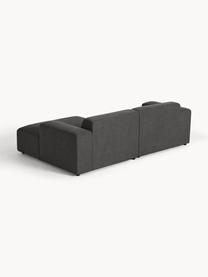 Ecksofa Melva (3-Sitzer), Bezug: 100 % Polyester Der strap, Gestell: Massives Kiefern- und Fic, Webstoff Anthrazit, B 238 x T 143 cm, Eckteil links