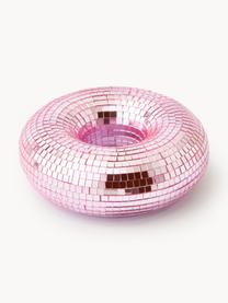 Oggetto decorativo scintillante Disco Donut, Vetro, resina, Rosa chiaro, Ø 15 cm