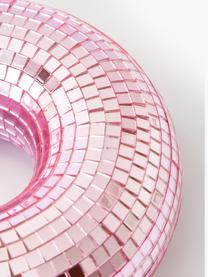 Oggetto decorativo scintillante Disco Donut, Vetro, resina, Rosa chiaro, Ø 15 cm