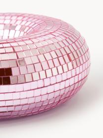 Oggetto decorativo scintillante Disco Donut, Vetro, resina, Rosa chiaro, Ø 15 cm