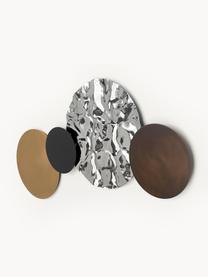 Abstract wandobject Casso, Gelakt metaal, Zilverkleurig, 101 x 46 cm