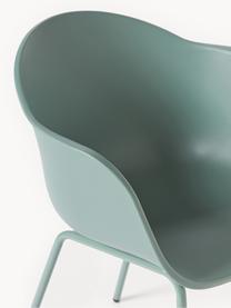 In- & Outdoor Stuhl Claire, Sitzschale: 65% Kunststoff, 35% Fiber, Beine: Metall, pulverbeschichtet, Grün, B 60 x T 54 cm