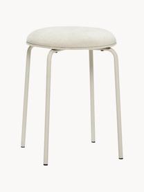 Tabouret Stack, Tissu blanc crème, Ø 35 x haut. 43 cm