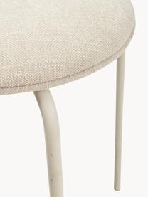 Tabouret Stack, Tissu blanc crème, Ø 35 x haut. 43 cm