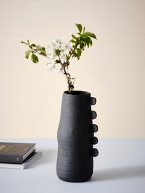 Design-Vase Stila in Schwarz, Polyresin, Schwarz, B 13 x H 31 cm