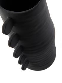 Vaso di design nero Stila, Poliresina, Nero, Larg. 13 x Alt. 31 cm