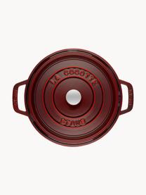 Cocotte ronde en fonte La Cocotte, Fonte, émaillée, Lie de vin, argenté, Ø 24 x haut. 15 cm