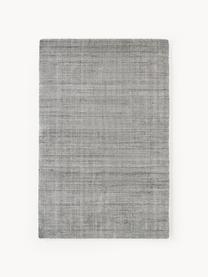 Handgeweven laagpolig vloerkleed Willow, 100% polyester, GRS-gecertificeerd, Grijs, wit, B 120 x L 180 cm (maat S)