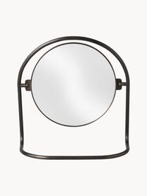 Miroir de maquillage rond Nimbus, Brun foncé, larg. 24 x haut. 26 cm